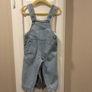 Tartine Et Chocolat Striped Blue Kids Overalls